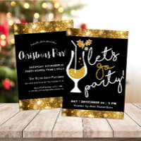 Festive Sparkling Gold Fireworks Christmas Party