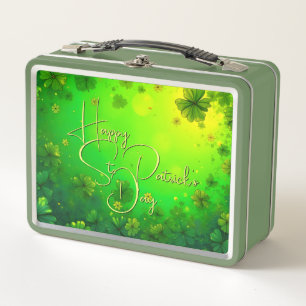 Festive St. Patrick’s Day Greetings Metal Lunch Box