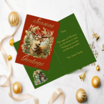 Festive Stag Christmas Card