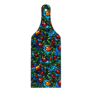Festive Stain Glass Window Patterned Kitchen / Bar Cutting Board
