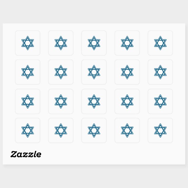 Festive Star of David Sticker (Sheet)