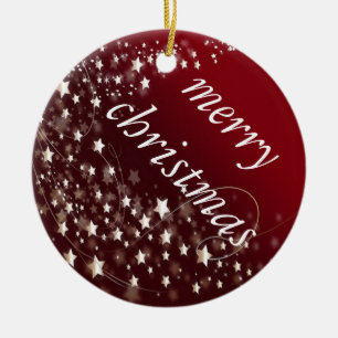 Festive Stars Ceramic Ornament