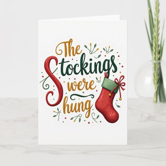 Festive Stocking Art Card (Front)