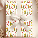 Festive Stockings Christmas Wrapping Paper<br><div class="desc">Wrap your holiday gifts in cozy charm with this cheerful Christmas wrapping paper. A festive pattern of colourful stockings filled with presents and sweets evokes the warmth and joy of the season.  Perfect for adding a touch of nostalgia to your holiday gift-giving</div>