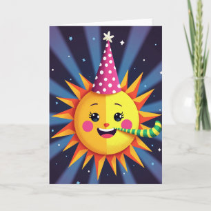 Festive Sun Birthday Card