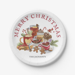 Festive Sweet Treats Merry Christmas Tableware Paper Plate