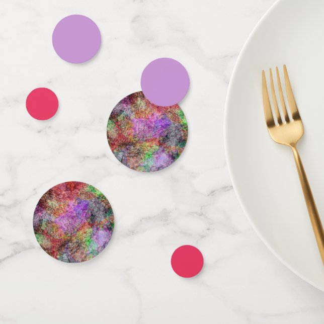 Festive Swirls of Colours Purple Pinks Scribbles Confetti (Group)