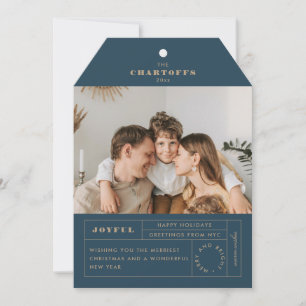 Festive Tag Flat Holiday Card