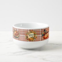 Festive Thanksgiving-Themed Soup Bowl