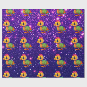 Festive Thanksgiving Turkey Themed Holiday Wrapping Paper