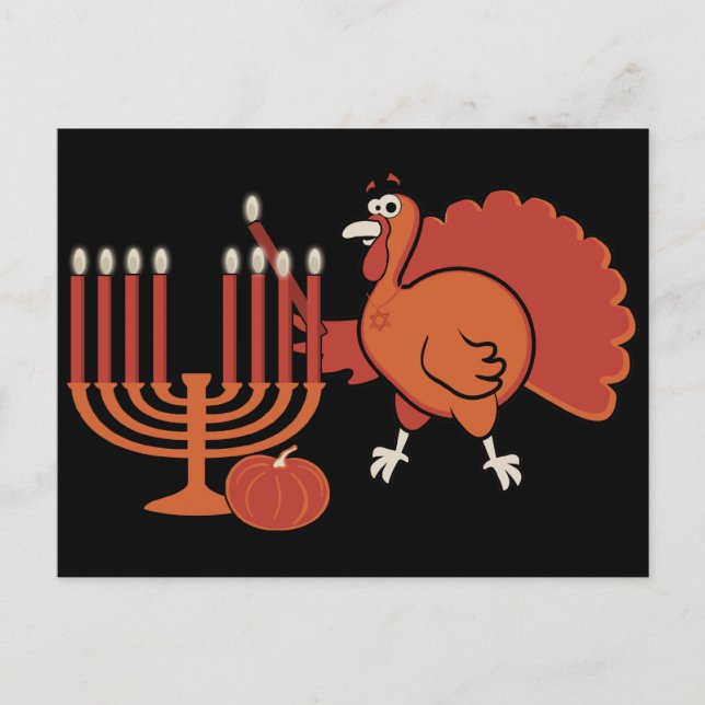 Festive 'Thanksgivukkah' Postcard (Front)