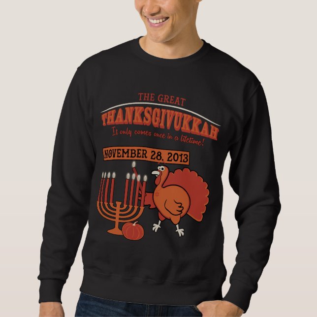 Festive 'Thanksgivukkah' Sweatshirt (Front)