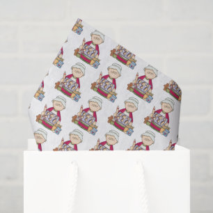 festive tiled baking cookies Mrs. Claus  Tissue Paper