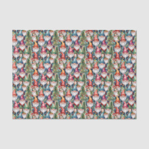 Festive tiled Christmas gnome Tissue Paper