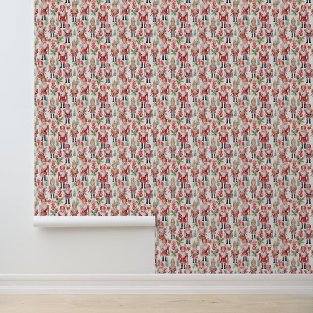 Festive tiled Christmas nutcracker pattern  Wallpaper (Application)