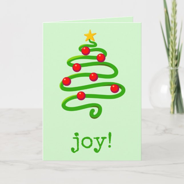 Festive Tree Christmas Card (Front)