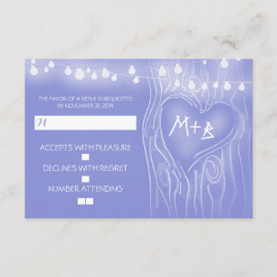Festive tree elegant wedding RSVP card