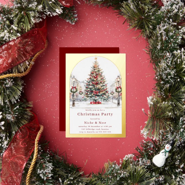 Festive Tree Gold Arch Corporate Christmas Party (Insitu)