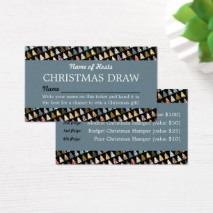 Festive Trees, Christmas Party Raffle Tickets