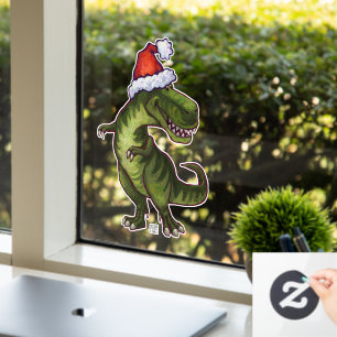 Festive TRex Window Cling