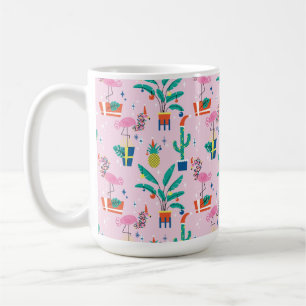 Festive Tropical Christmas Pattern Coffee Mug
