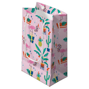 Festive Tropical Christmas Pattern Small Gift Bag