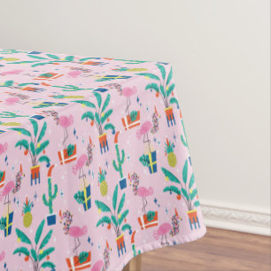 Festive Tropical Christmas Pattern Tablecloth