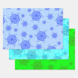 Festive Tropics Floral Gift Wrap BTG