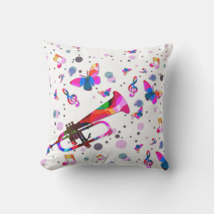 Festive Trumpet Outdoor Pillow