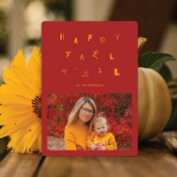 Festive Type Red Photo Happy Fall Y'all