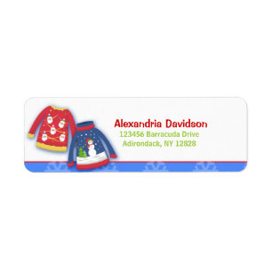 Festive Ugly Sweater Address Labels