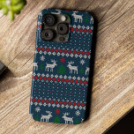 Festive Ugly Sweater Christmas Faux Knit Pattern iPhone 15 Pro Case<br><div class="desc">This festive iPhone case is perfect for adding a touch of holiday cheer to your phone. The retro Ugly Sweater Christmas Faux Knit Pattern is sure to get you into the spirit of the season.</div>