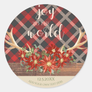 Festive Unicorn Face  Peace Hope and Love Classic Round Sticker