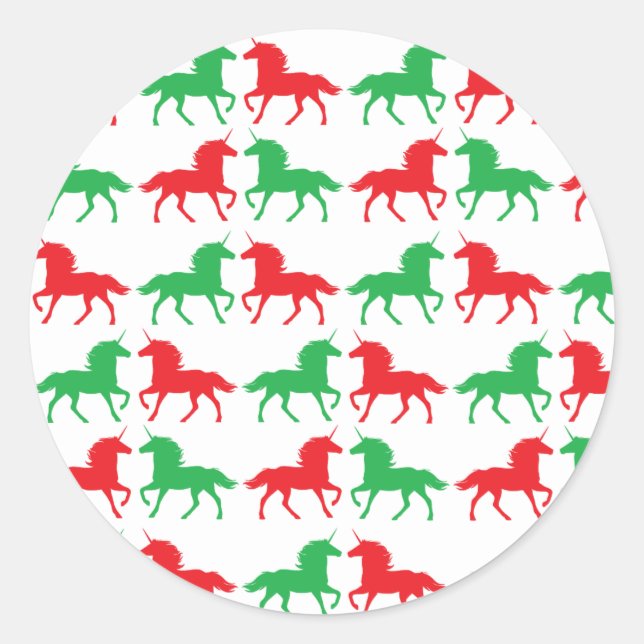 Festive Unicorn Stickers (Front)