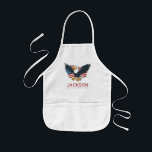 Festive USA American Flag Eagle 4th of July Party Kids Apron<br><div class="desc">Festive USA American Flag Eagle 4th of July Party Kids' Apron.

Make it yours with easy customization. Need a custom order? Just send us a message,  we’re here to help. Kindly note that response times may vary slightly due to the time difference.</div>