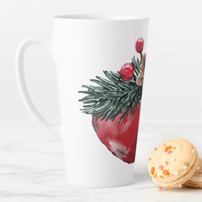 Festive Vacances Cloches Latte Mug (En situation)