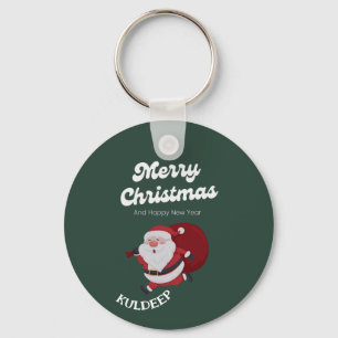 "Festive Vibes: Christmas & New Year Cheer" Keychain
