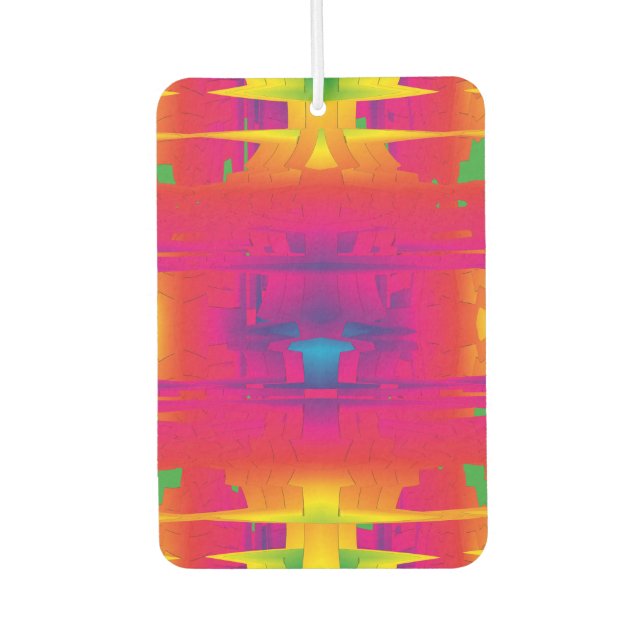 Festive Vibrant Colour Indian Pattern  Air Freshener (Front)