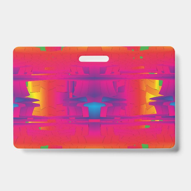 Festive Vibrant Colour Indian Pattern  Badge (Front)