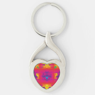 Festive Vibrant Colour Indian Pattern Keychain