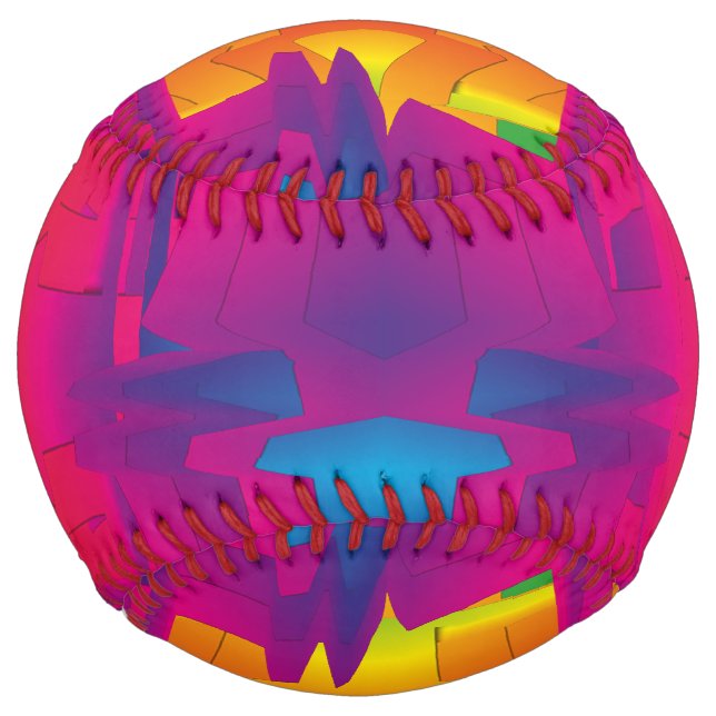 Festive Vibrant Colour Indian Pattern  Softball (Front)