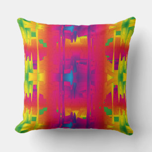 Festive Vibrant Colour Indian Pattern Throw Pillow