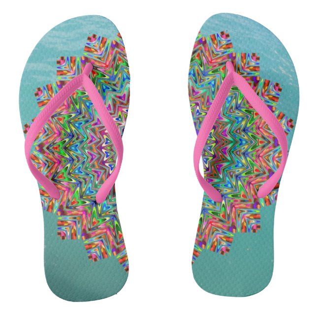 Festive Vibrant Mandala Flip Flops (Footbed)