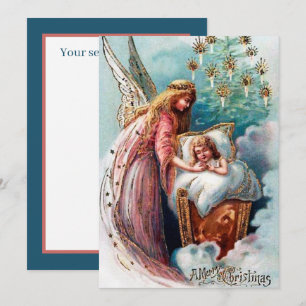 festive vintage Christmas Angel add sentiment Card