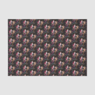 festive vintage Christmas Santa Holiday tiled Tissue Paper