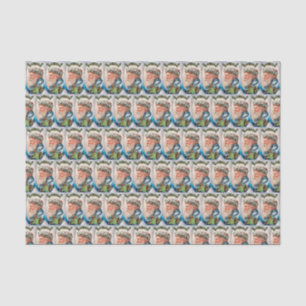 festive vintage Christmas Santa Holiday tiled  Tissue Paper