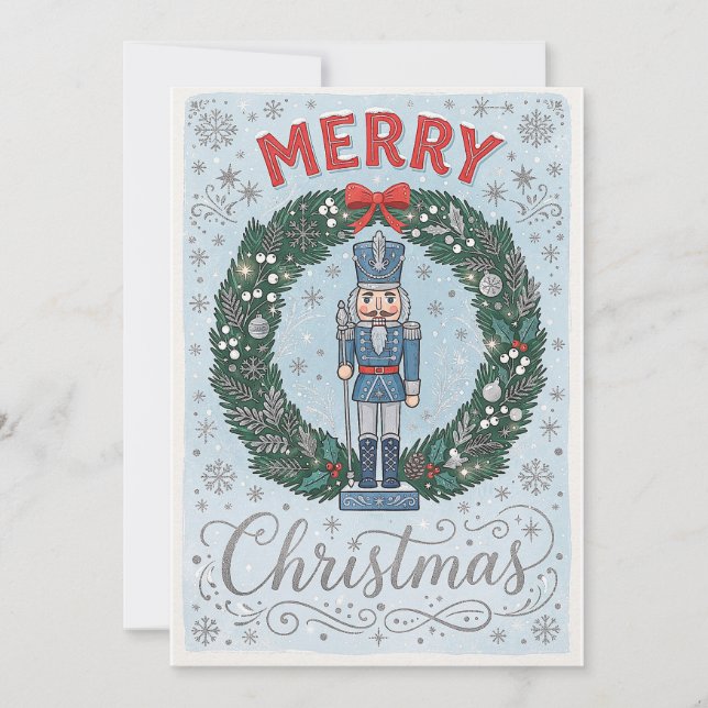 Festive vintage-style Christmas Card (Front)