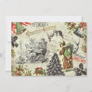 Festive Vintage Victorian Christmas Santa