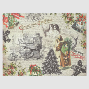 Festive Vintage Victorian Christmas Santa Tissue Paper