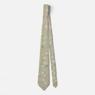 Festive Watercolor Flowers 5 Tie